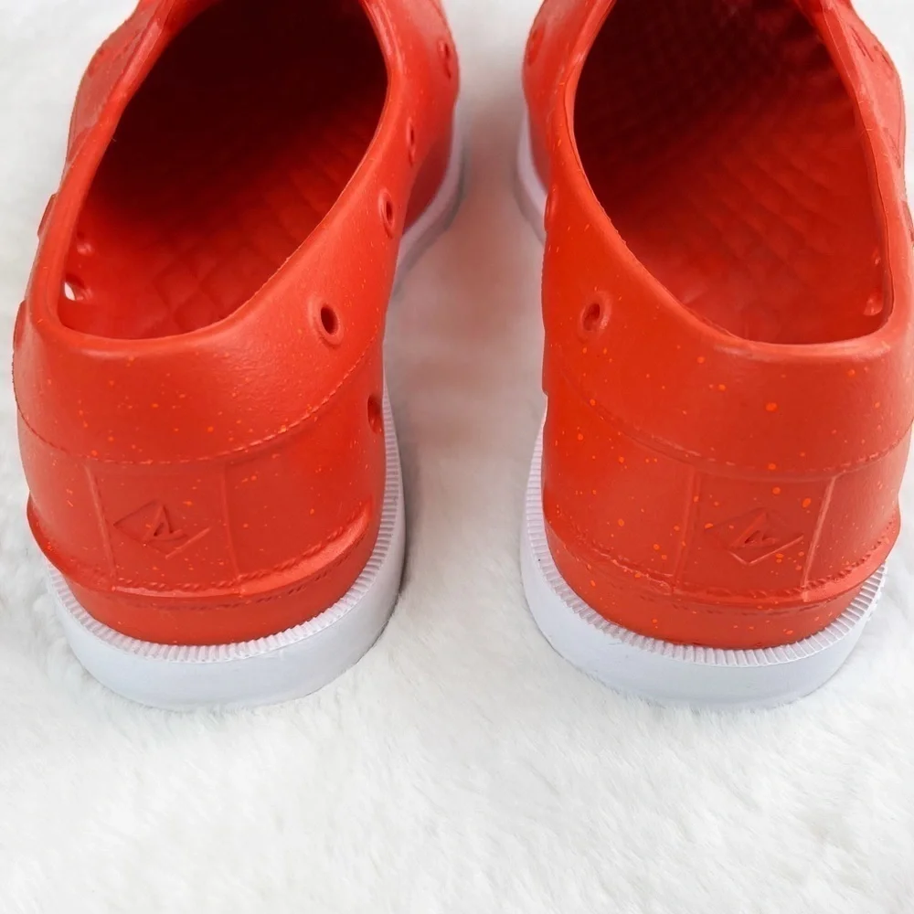 NEW Sperry Men’s Authentic Original Float Speckle Boat Shoes in Orange